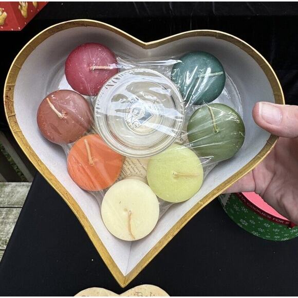 Lang Candles Heart Box Country Primitive A Gift From The Heart - Karen Crouch - Picture 3 of 8